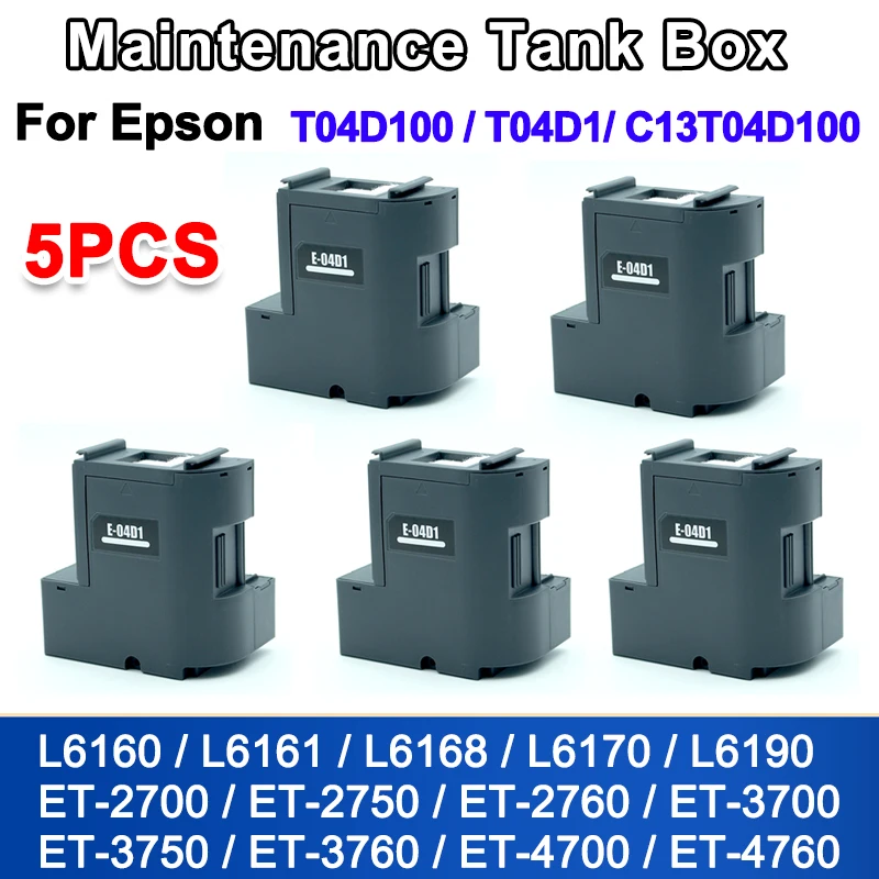 5 шт. C13T04D100 T04D100 T04D1 ящик для обслуживания для EPSON L6160 L6168 L6170 L6178 L6190 L6191 L6198 L6161 L6166 резервуар для отработанных чернил
5 шт. C13T04D100 T04D100 T04D1 ящик для обслуживания для EPSON L6160 L6168 L6170 L6178 L6190 L6191 L6198 L6161 L6166 резервуар для отработанных чернил