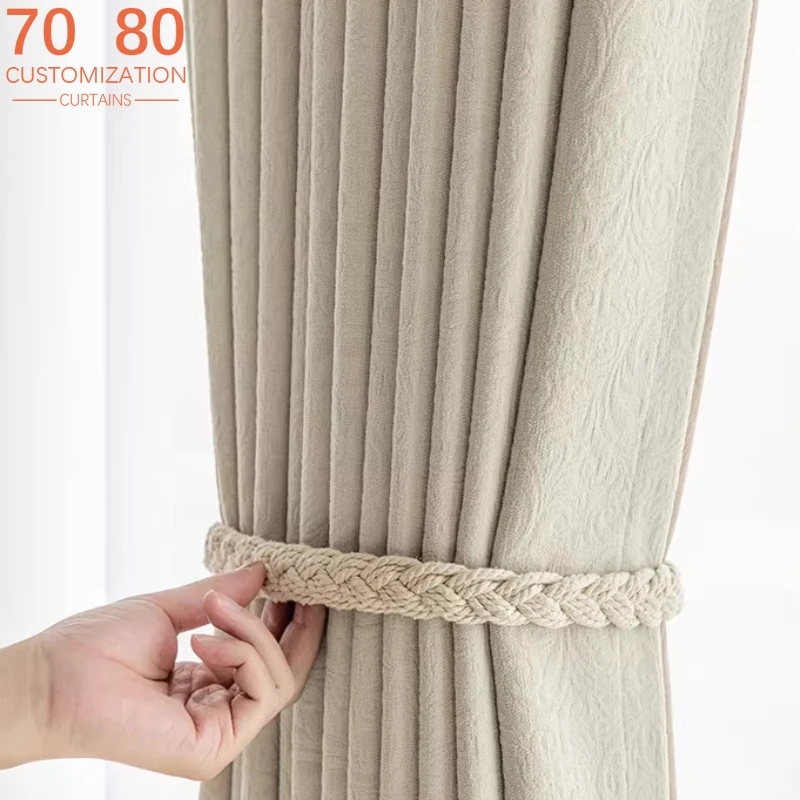 French Cream White Jacquard Thickened Chenille Blackout Curtains for Customized Finished Product for Living Room Bedroom Villa
French Cream White Jacquard Thickened Chenille Blackout Curtains for Customized Finished Product for Living Room Bedroom Villa