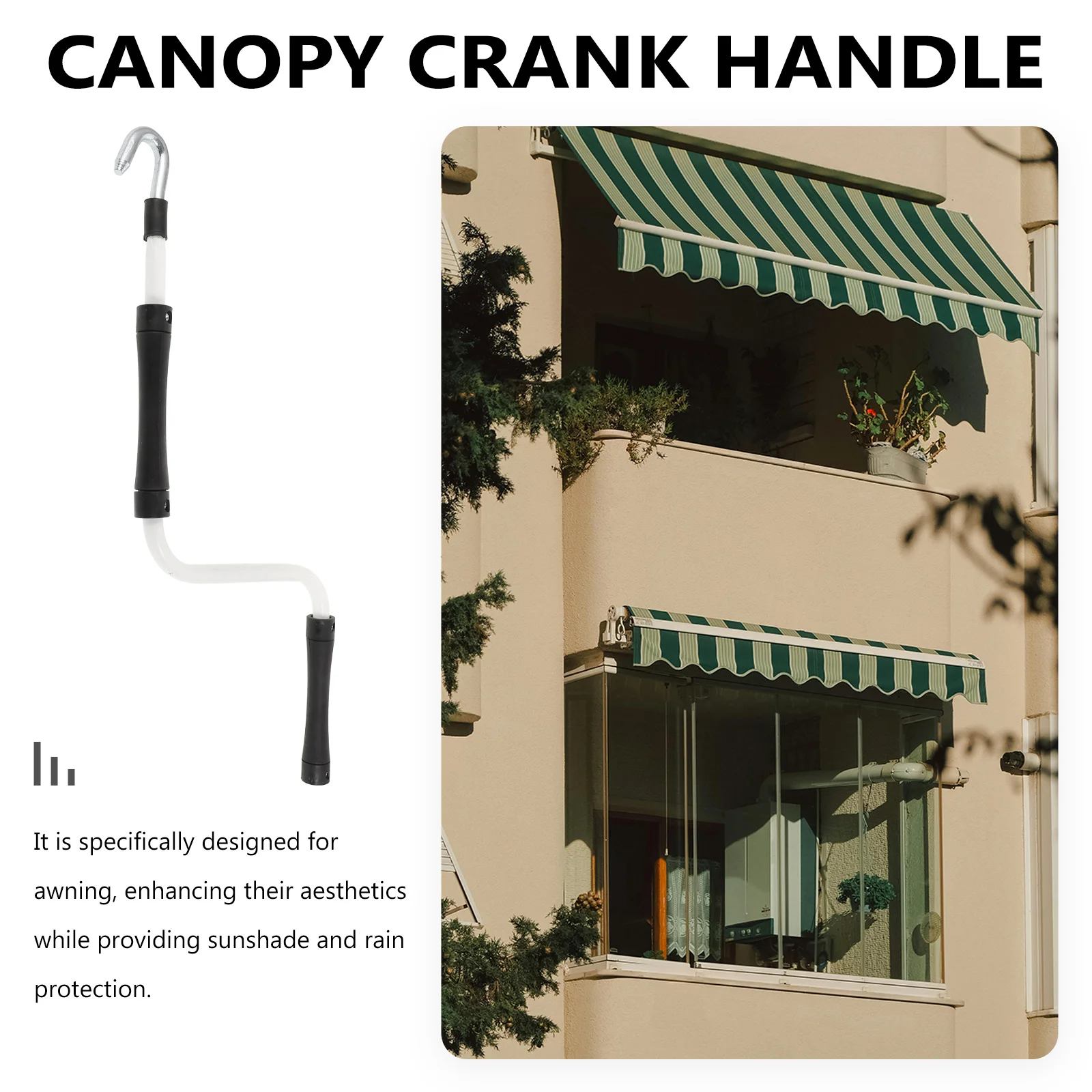 Patio Awning Crank Handle 0.5M Canopy Accessories Gear Roller Shutter Manual Operation Sunshade Rain Protection Material 
Patio Awning Crank Handle 0.5M Canopy Accessories Gear Roller Shutter Manual Operation Sunshade Rain Protection Material