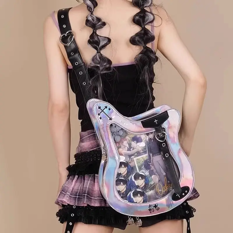 Hot Girl Laser Bass Shoulder Bag Women Anime Badge Card Display Crossbody Bag Ladies Large Capacity Harajuku Y2k Unique Bag Chic
Hot Girl Laser Bass Shoulder Bag Women Anime Badge Card Display Crossbody Bag Ladies Large Capacity Harajuku Y2k Unique Bag Chic