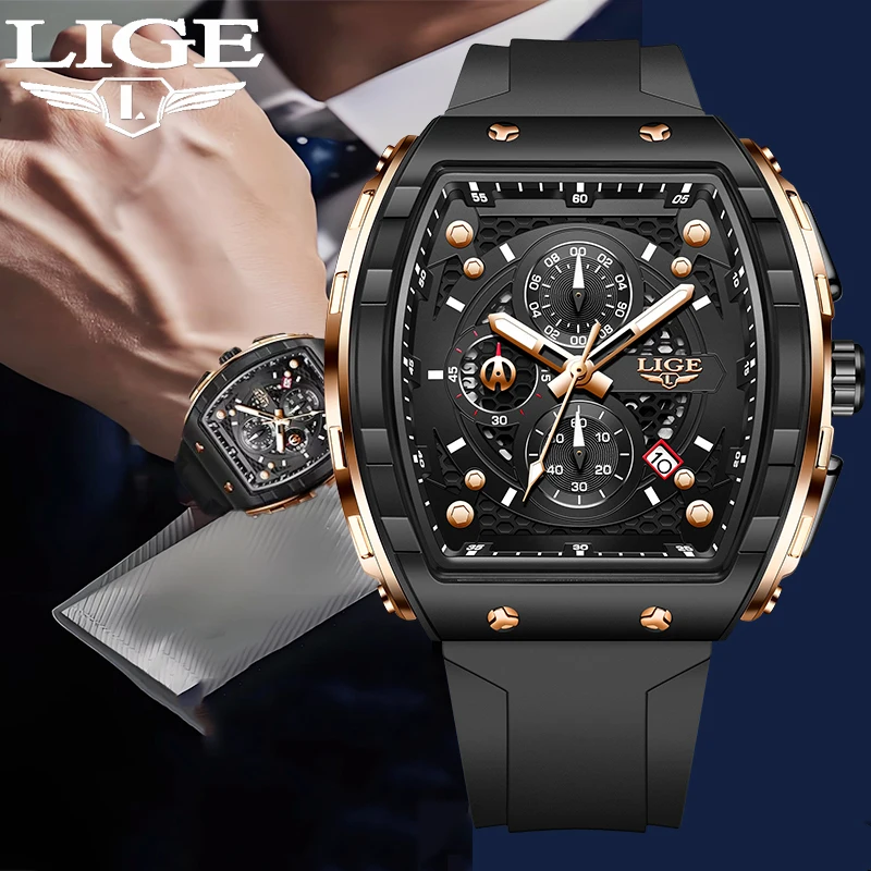 LIGE Square Mens Watch Original Luxury Sport Calendar Quartz Watches Waterproof Chronograph Fashion Man Watch Relogios Masculino
LIGE Square Mens Watch Original Luxury Sport Calendar Quartz Watches Waterproof Chronograph Fashion Man Watch Relogios Masculino