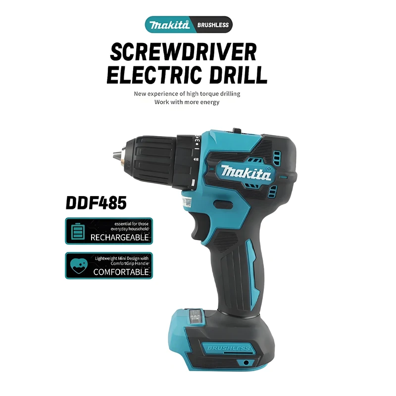 Makita DDF485 Brushless Cordless Drill: 18V Power, 1800RPM High - Speed, Compact Electric Tool for Versatile Applications
Makita DDF485 Brushless Cordless Drill: 18V Power, 1800RPM High - Speed, Compact Electric Tool for Versatile Applications