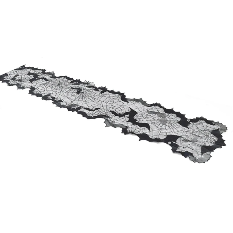 Cobweb Lace Tablecloth, Spooky Black Polyester Table Runner Decors Table Cloth for Dressers Gatherings
Cobweb Lace Tablecloth, Spooky Black Polyester Table Runner Decors Table Cloth for Dressers Gatherings