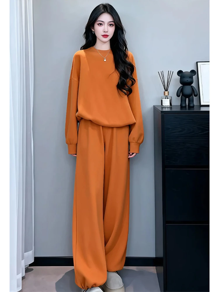 Orange Casual Style Sportswear Set Women's Autumn Winter New Fashion Youthful Small Size Sweatshirt Sweatpants Two Piece Set
Orange Casual Style Sportswear Set Women's Autumn Winter New Fashion Youthful Small Size Sweatshirt Sweatpants Two Piece Set