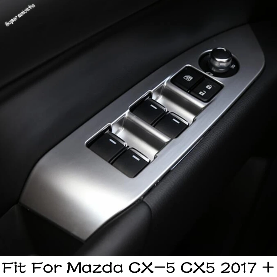 Inner Door Armrest Window Lift Button Switch Panel Cover Trim For Mazda CX-5 CX5 2017 - 2024 ABS / Stainless Steel Accessories
Inner Door Armrest Window Lift Button Switch Panel Cover Trim For Mazda CX-5 CX5 2017 - 2024 ABS / Stainless Steel Accessories