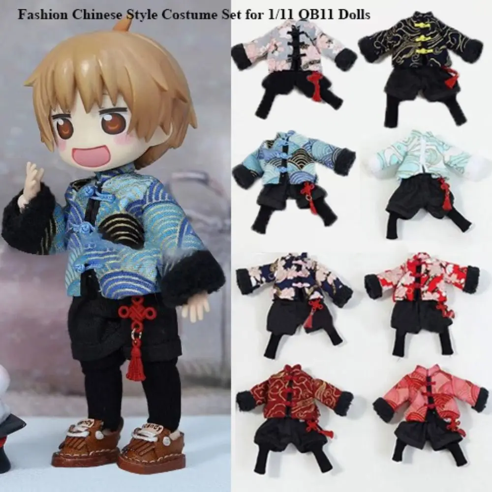 Fashion Chinese Style Boys Clothes Suits Handmake DIY Doll Accessories New Year's Costume Set for 1/11 OB11 Dolls
Fashion Chinese Style Boys Clothes Suits Handmake DIY Doll Accessories New Year's Costume Set for 1/11 OB11 Dolls