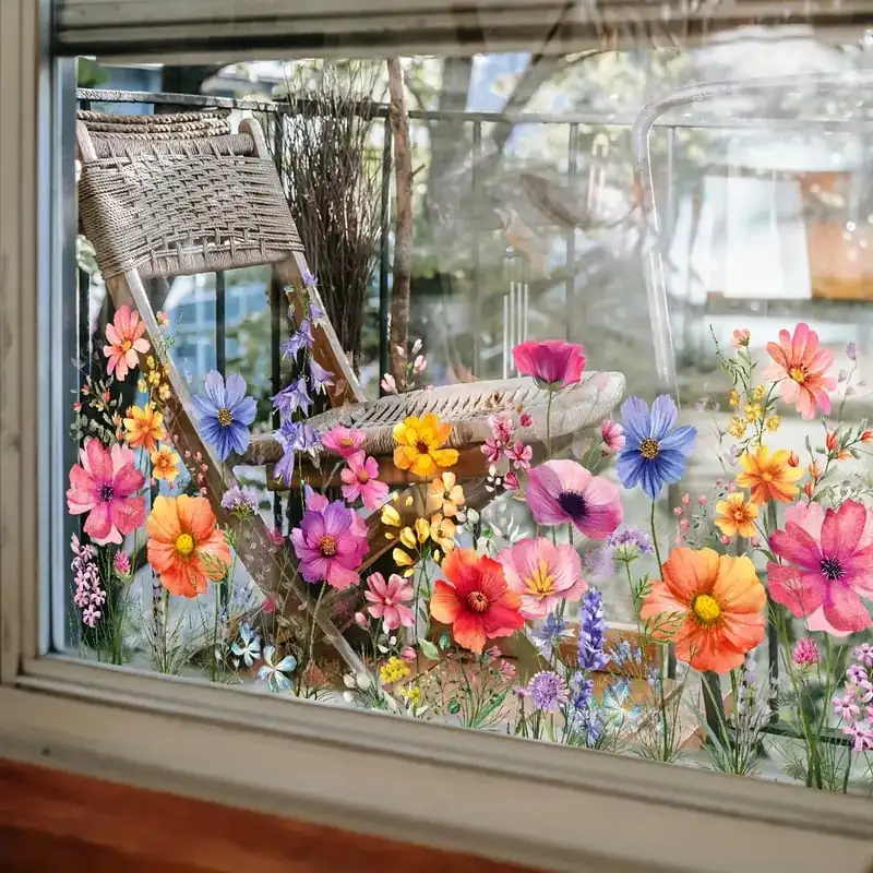 Window Glass Stickers Double Sided Colorful Floral Bouquet Window Sticker Wall Decal PVC Colorful Electrostatic Stickers Home De
Window Glass Stickers Double Sided Colorful Floral Bouquet Window Sticker Wall Decal PVC Colorful Electrostatic Stickers Home De