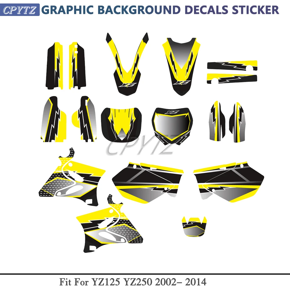 Fit For YZ125 YZ250 YZ 250 2002- 2014 Graphics Decals Stickers Kit Motorcycle Background Custom number
Fit For YZ125 YZ250 YZ 250 2002- 2014 Graphics Decals Stickers Kit Motorcycle Background Custom number