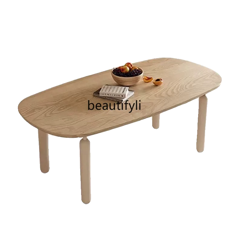 Nordic French Style Solid Wood Dining Table Cream Style Modern Minimalist Log Negotiation Oval Long Table
Nordic French Style Solid Wood Dining Table Cream Style Modern Minimalist Log Negotiation Oval Long Table