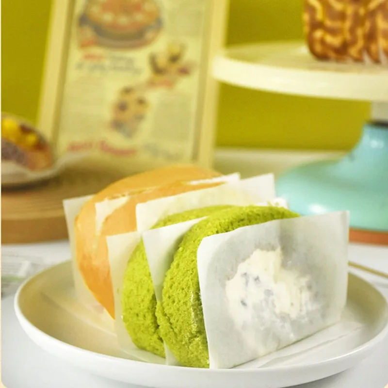 100Pcs 9x14cm Swiss Roll Separator Paper Sliced Cake Roll Disposable Oil Proof Paper Baking Pastry Holder Dessert Mousse Mat
100Pcs 9x14cm Swiss Roll Separator Paper Sliced Cake Roll Disposable Oil Proof Paper Baking Pastry Holder Dessert Mousse Mat