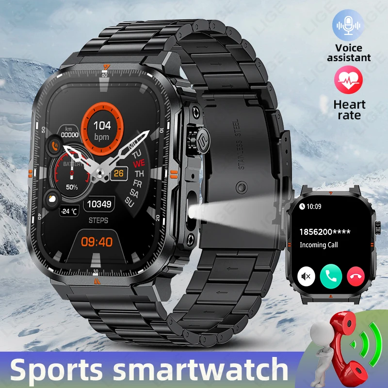 New Men's 2.01 Inch Smart Watch LED Flashlight Outdoor Sports Smart Watch Wristwatch Health Monitoring SmartWatch Holiday Gifts
New Men's 2.01 Inch Smart Watch LED Flashlight Outdoor Sports Smart Watch Wristwatch Health Monitoring SmartWatch Holiday Gifts