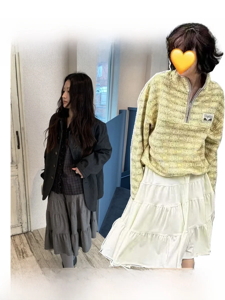 Hanna Semi-Formal Cake Skirt Women's Folded Small Size A-Line Midi Skirt Spring Summer Casual Loose Fit Elastic Waist
Hanna Semi-Formal Cake Skirt Women's Folded Small Size A-Line Midi Skirt Spring Summer Casual Loose Fit Elastic Waist