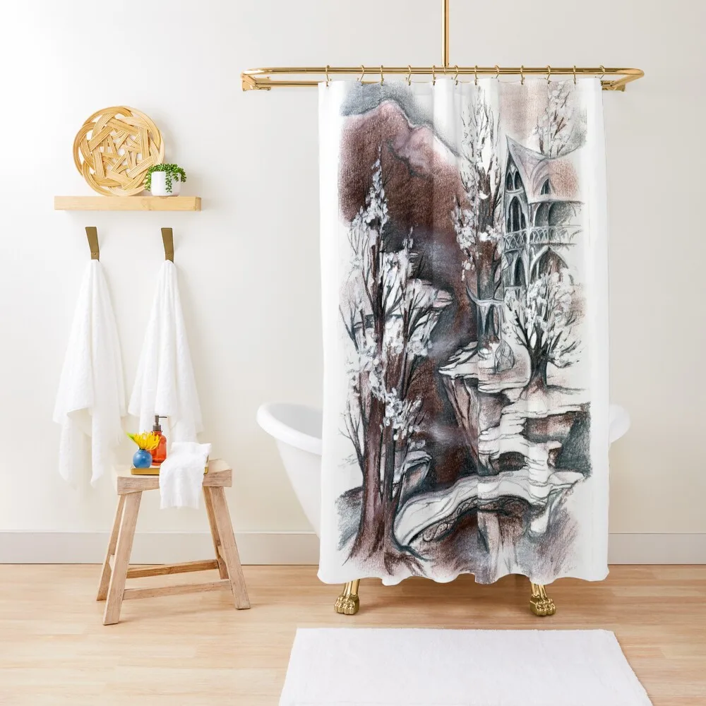 Elven bridge Shower Curtain Shower Bath Bathroom Shower Transparent Bathroom Curtain
Elven bridge Shower Curtain Shower Bath Bathroom Shower Transparent Bathroom Curtain
