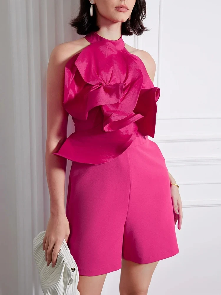 New Plus Size Fashion Summer One Piece Short Jumpsuits Women Clothes Elegant Beach Vacation Sexy Halter Sleeveless Mujer Rompers
New Plus Size Fashion Summer One Piece Short Jumpsuits Women Clothes Elegant Beach Vacation Sexy Halter Sleeveless Mujer Rompers