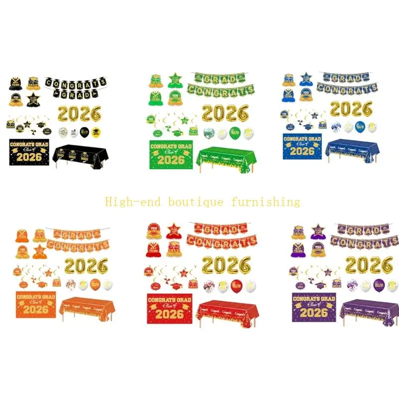 L9NB 6 Color Available Complete Graduation Themed Decoration Pack Party Supplies
L9NB 6 Color Available Complete Graduation Themed Decoration Pack Party Supplies