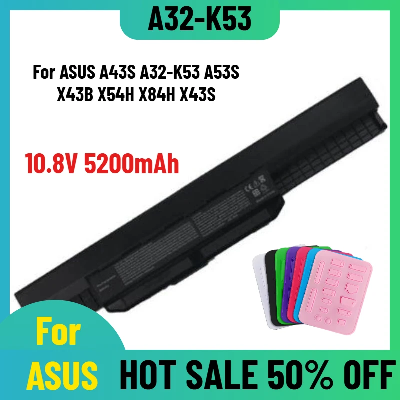 10.8V 5200mAh for ASUS A43S A32-K53 A53S X43B X54H X84H X43S K43S X43S Laptops Batteries
10.8V 5200mAh for ASUS A43S A32-K53 A53S X43B X54H X84H X43S K43S X43S Laptops Batteries
