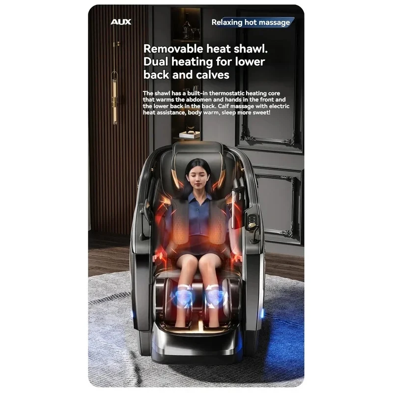 Dual-Core 6D+6D Massage Chair Full Body Zero Gravity Massage Recliner Chairs with Heating Deep Stretch Relaxation Massage Chair
Dual-Core 6D+6D Massage Chair Full Body Zero Gravity Massage Recliner Chairs with Heating Deep Stretch Relaxation Massage Chair