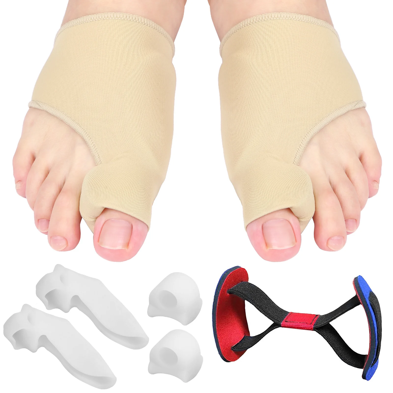 7pcs Bunion Corrector Set Bunion Relief Protector Sleeves Kit Toe Separators Spacers Straighteners Set Toe Stretcher Belt
7pcs Bunion Corrector Set Bunion Relief Protector Sleeves Kit Toe Separators Spacers Straighteners Set Toe Stretcher Belt