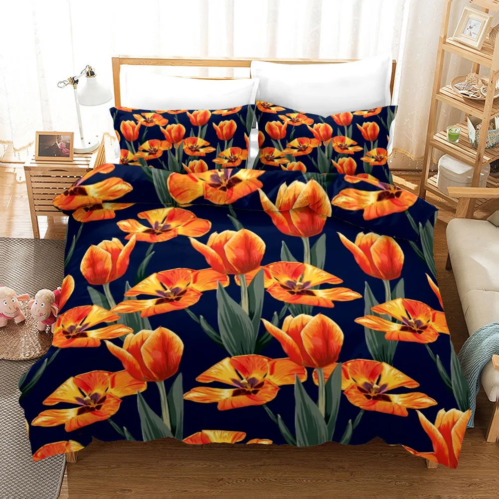 Tulip Comforter Bedding Set Nordic Flower Duvet Cover King Size Quilt Cover Modern Romantic Flowers Print Quilt Luxury Bed Set
Tulip Comforter Bedding Set Nordic Flower Duvet Cover King Size Quilt Cover Modern Romantic Flowers Print Quilt Luxury Bed Set