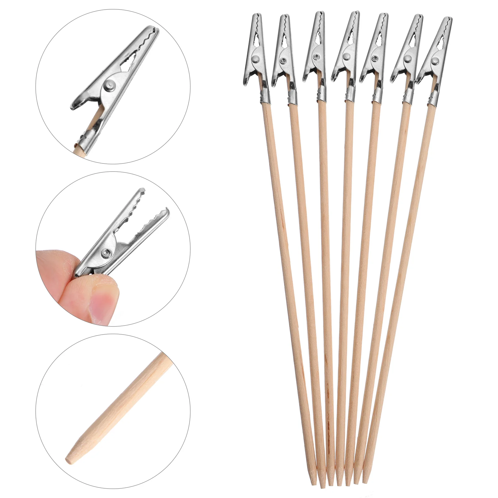 100 Pcs Steel Head Bamboo Stick Clips Model Tools Card Holder Note Holder Desk Accessories Clip Alligator Clips diy
100 Pcs Steel Head Bamboo Stick Clips Model Tools Card Holder Note Holder Desk Accessories Clip Alligator Clips diy