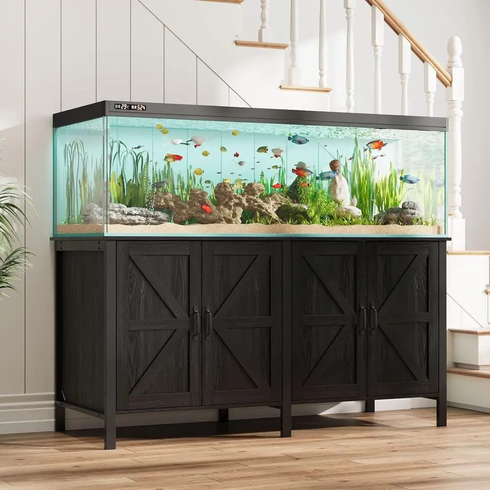 Heavy-Duty 100-150 Gallon Aquarium Stand with Cabinet, 60 L x 23.6 W, 2200 lbs Capacity, Black
Heavy-Duty 100-150 Gallon Aquarium Stand with Cabinet, 60 L x 23.6 W, 2200 lbs Capacity, Black