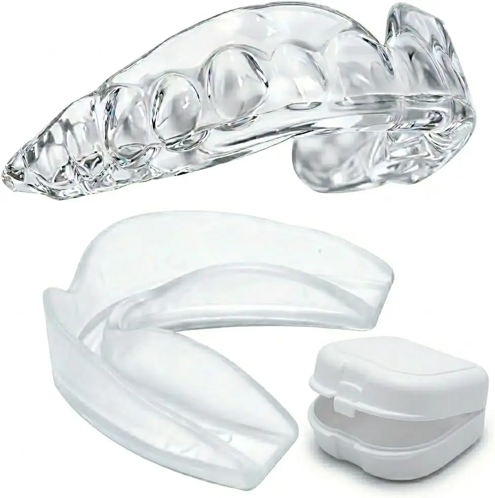Custom Fit Mouth Guards 2 Pack, BPA Free Clear Athletic Teeth Protector with Carrying Case
Custom Fit Mouth Guards 2 Pack, BPA Free Clear Athletic Teeth Protector with Carrying Case
