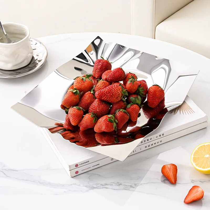 Light Luxury Pleated Plate 304 Stainless Steel Storage Tray Living Room Desktop Fruit Plate Cosmetic Jewelry Storage Ornaments
Light Luxury Pleated Plate 304 Stainless Steel Storage Tray Living Room Desktop Fruit Plate Cosmetic Jewelry Storage Ornaments