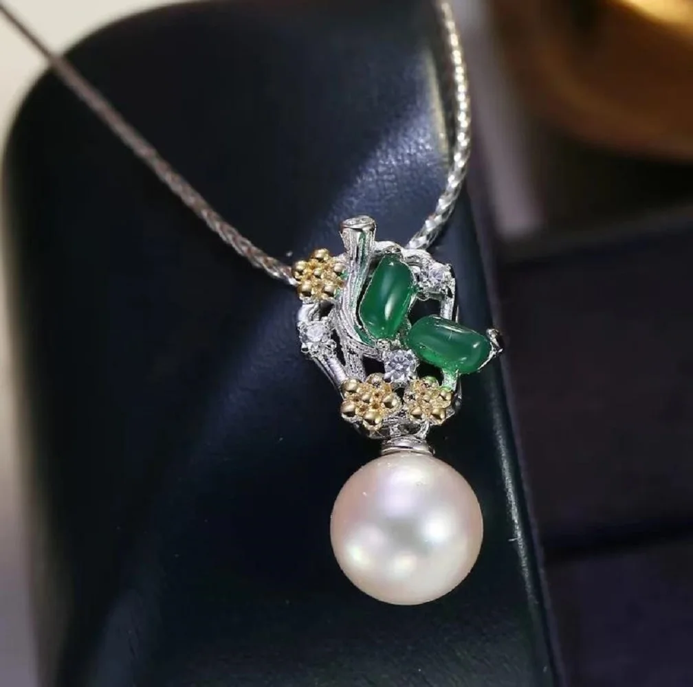 Charming Pearl Pendant AAA8-9mm9-10mm10-11mm Natural South Sea Round White Pearl Pendant 925s 18 inch
Charming Pearl Pendant AAA8-9mm9-10mm10-11mm Natural South Sea Round White Pearl Pendant 925s 18 inch