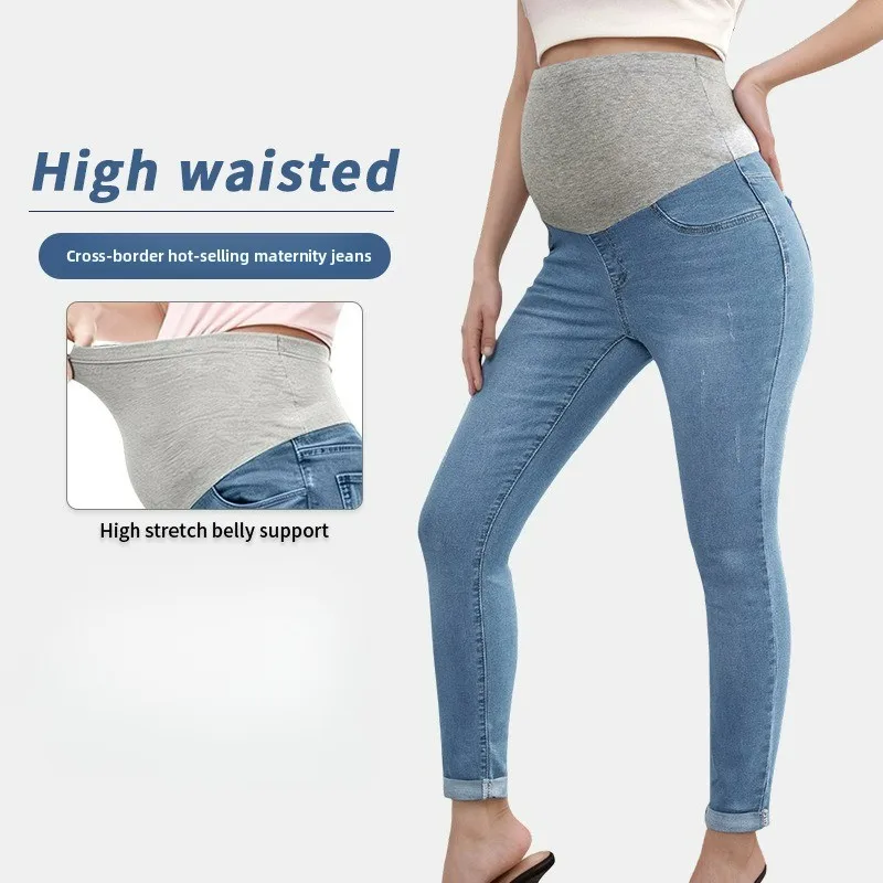 Autumn and Winter Outfits Tight Fitting Nine Point High Waist Support Belly Less Jeans Maternity Pants
Autumn and Winter Outfits Tight Fitting Nine Point High Waist Support Belly Less Jeans Maternity Pants