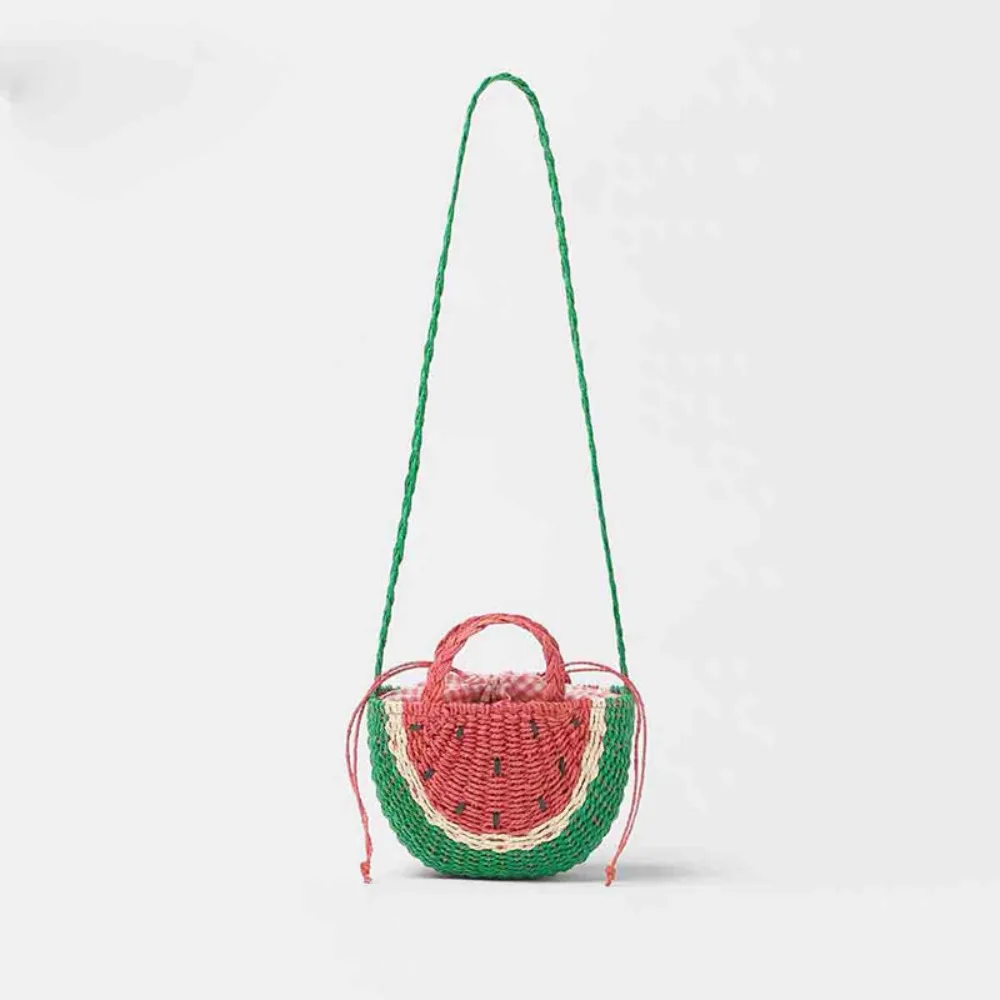 Fruit Shape Cute Watermelon Straw Woven Bag High Quality Straw Woven Handmade Woven Bag Fresh Crossbody Bag
Fruit Shape Cute Watermelon Straw Woven Bag High Quality Straw Woven Handmade Woven Bag Fresh Crossbody Bag