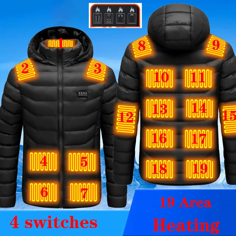 19/11/4 Area USB Electric Heating Jacket Winter Women Men Heated Jacket Warm Thermal Jacket Coat Heated Vest super hot Jackets
19/11/4 Area USB Electric Heating Jacket Winter Women Men Heated Jacket Warm Thermal Jacket Coat Heated Vest super hot Jackets