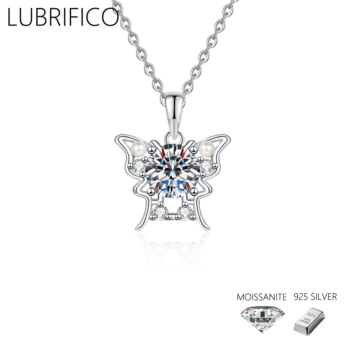 6.5mm D Color Moissanite Necklace 925 Sterling Silver Lab-Grown Diamonds Butterfly Shape Pendant For Women Fine Jewelry Wedding
6.5mm D Color Moissanite Necklace 925 Sterling Silver Lab-Grown Diamonds Butterfly Shape Pendant For Women Fine Jewelry Wedding