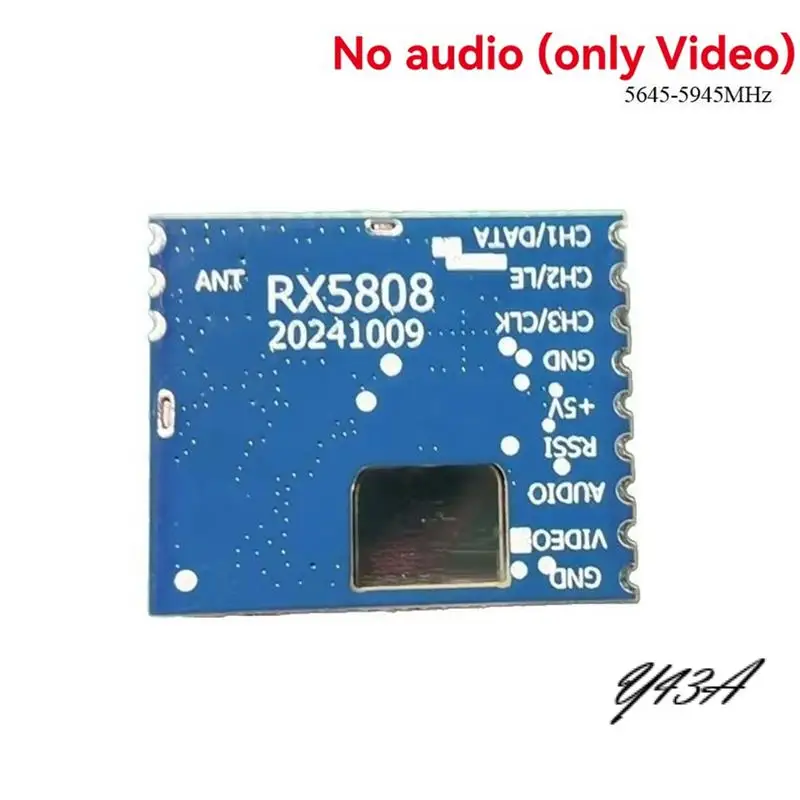 Y43A-5,8 ГГц RX5808 Модуль беспроводного аудио-видео приемника 8-канальный модуль аудио-видео приемника Режим SPI
Y43A-5,8 ГГц RX5808 Модуль беспроводного аудио-видео приемника 8-канальный модуль аудио-видео приемника Режим SPI