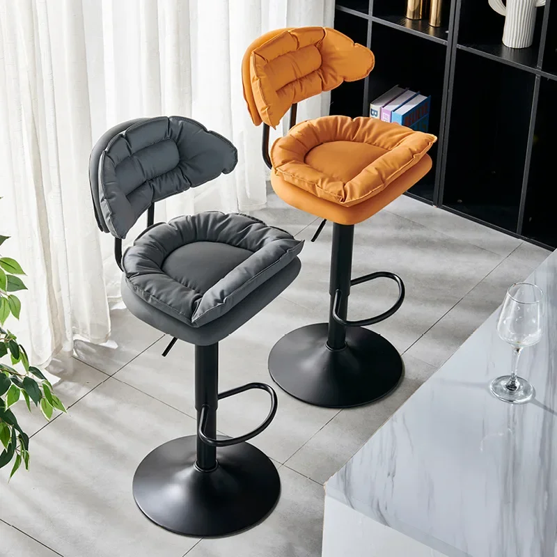 Bar counter chair, bar high foot adjustable backrest, light luxury and high-end feel, home rotating chair
Bar counter chair, bar high foot adjustable backrest, light luxury and high-end feel, home rotating chair