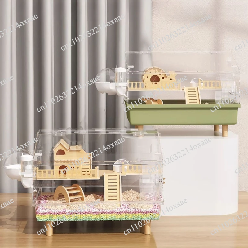 8-in-1 Complete Hamster Cage with Full Accessories, 2-Layer Transparent Habitat for Dwarf Hamsters & Gerbils (18.5")
8-in-1 Complete Hamster Cage with Full Accessories, 2-Layer Transparent Habitat for Dwarf Hamsters & Gerbils (18.5")