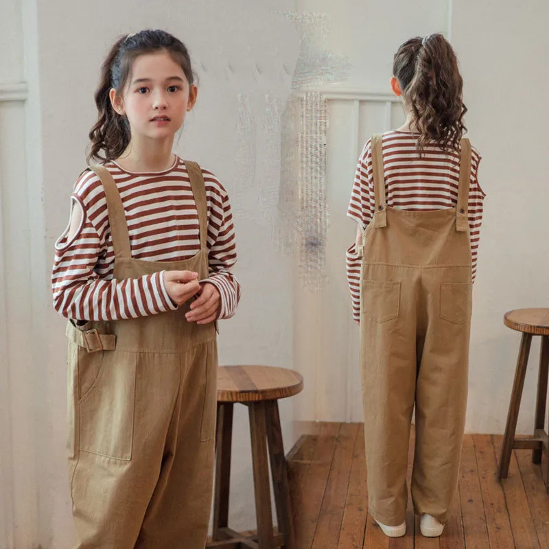 Girls Clothes Stripe T Shirt & Jumpsuit Girls Clothing Set Loose Overalls Set For Girls Autumn Casual Kids Suits For Girls
Girls Clothes Stripe T Shirt & Jumpsuit Girls Clothing Set Loose Overalls Set For Girls Autumn Casual Kids Suits For Girls