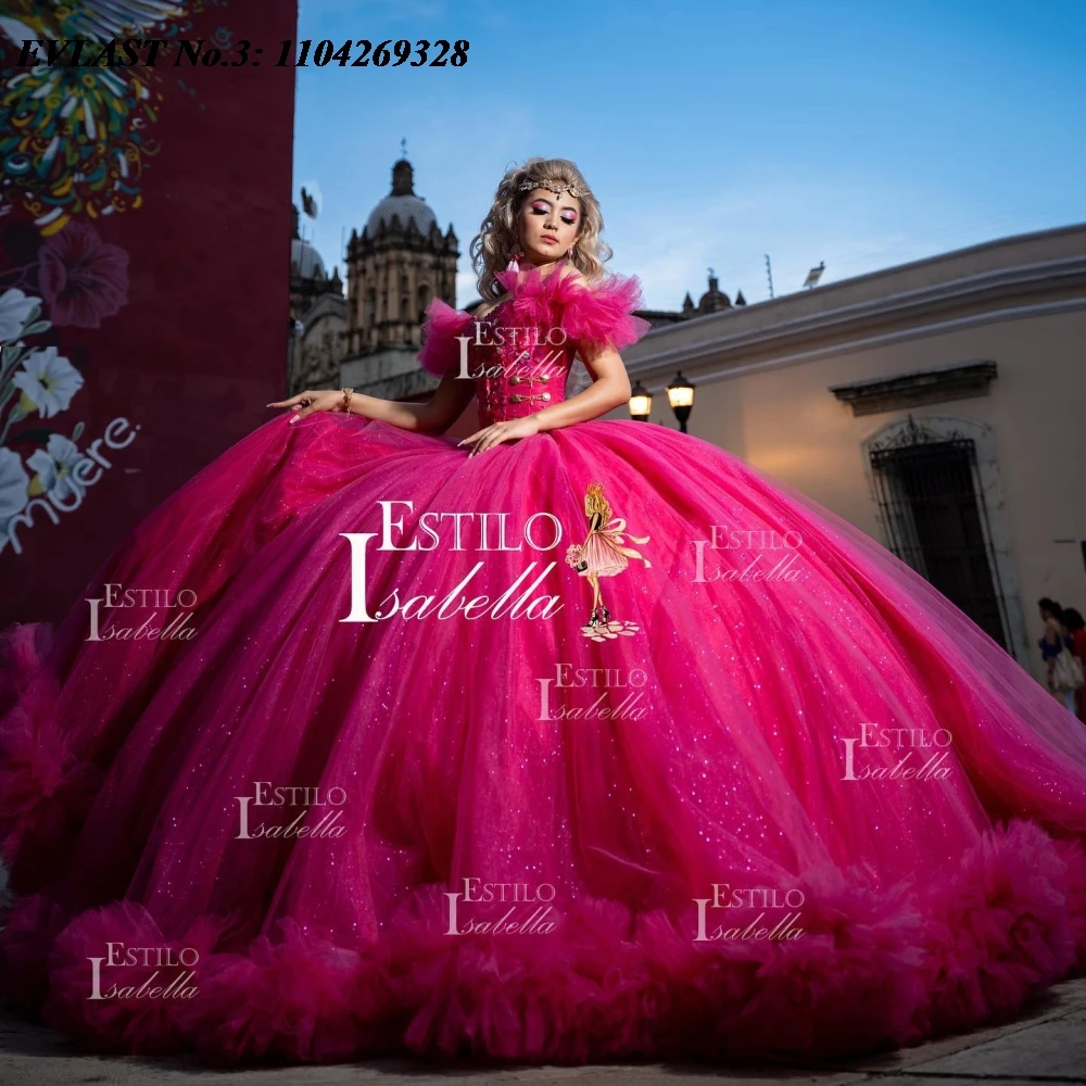 EVLAST Customized Bright Pink Quinceanera Dress Ball Gown Applique Beading Tiered Mexico Sweet 16 Vestido De 15 Anos E3Q425
EVLAST Customized Bright Pink Quinceanera Dress Ball Gown Applique Beading Tiered Mexico Sweet 16 Vestido De 15 Anos E3Q425