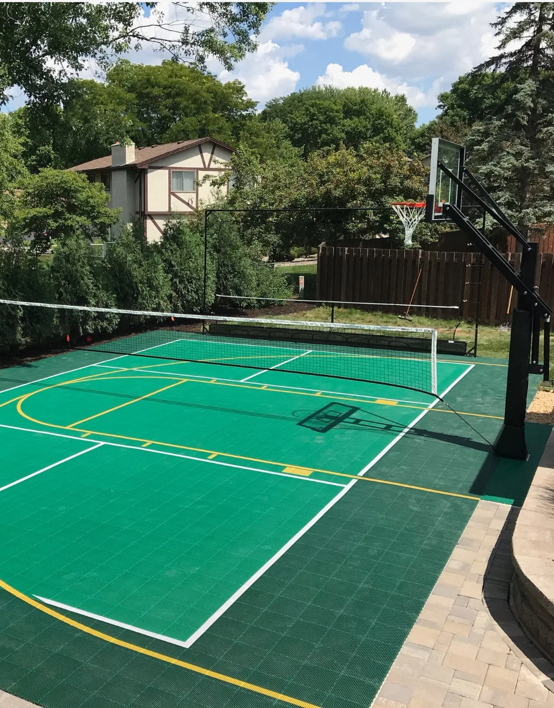 Backyard Outdoor Multi Sport Flooring Tiles For Basketball Court and Pickleball Court
Backyard Outdoor Multi Sport Flooring Tiles For Basketball Court and Pickleball Court