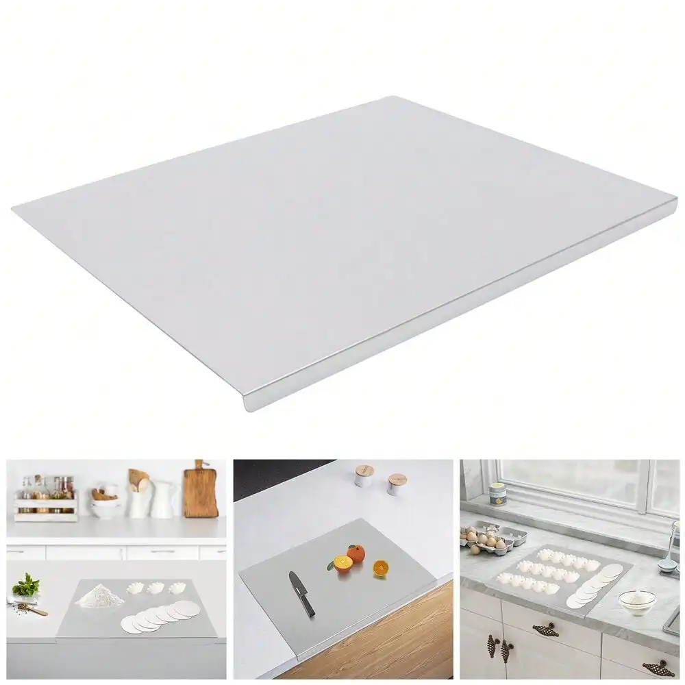 50*40*1.5 Stainless Steel Chopping Cutting Board Counter Top Protector Cutting Board Kitchen Stainless Steel Chopping Board With Front Overhang
50*40*1.5 Stainless Steel Chopping Cutting Board Counter Top Protector Cutting Board Kitchen Stainless Steel Chopping Board With Front Overhang