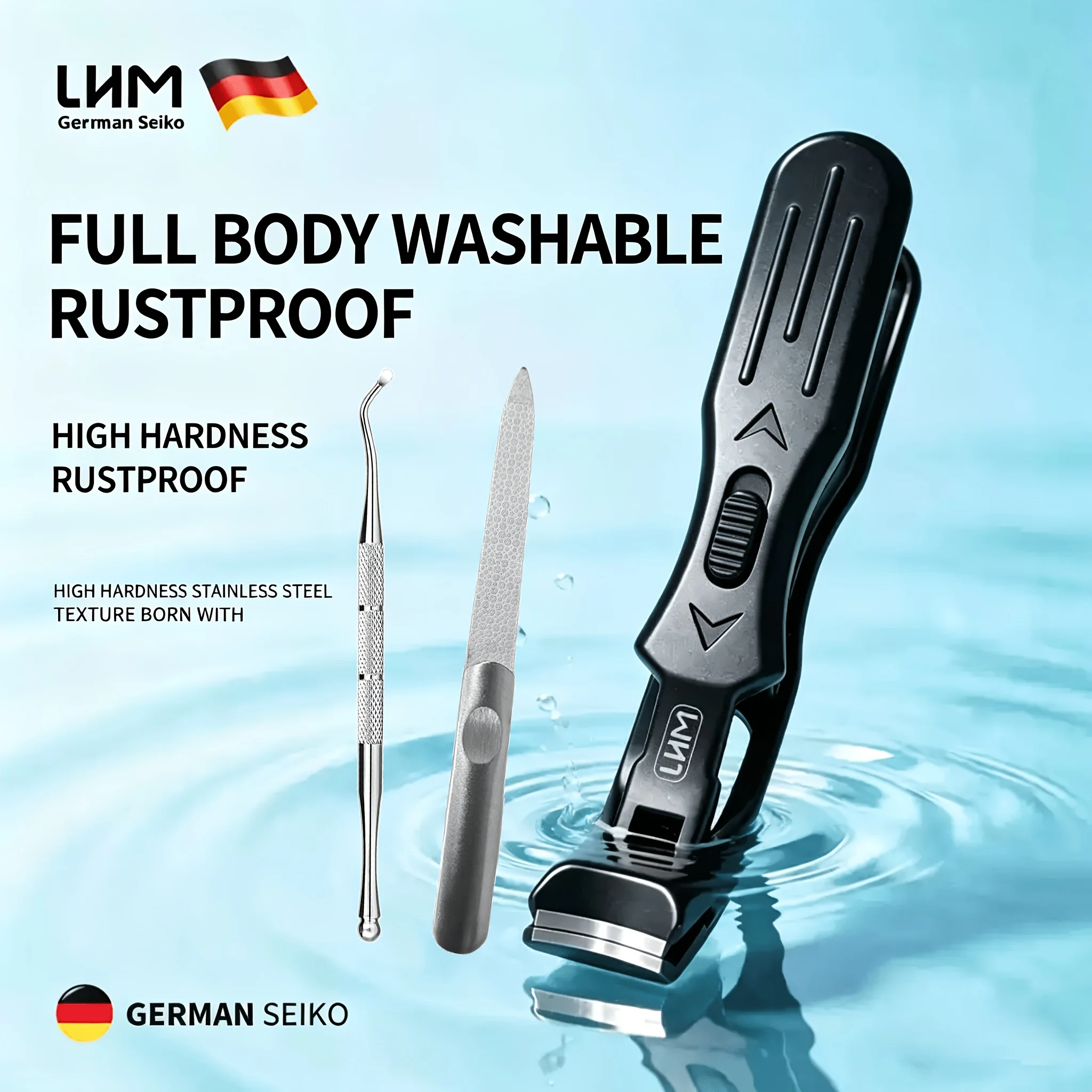 Heavy-Duty Nail Clippers Set - Anti-Splash 45° Wide Jaw Clippers with Nail File & Lifter, Sharp Stainless Steel Cutter for Thick
Heavy-Duty Nail Clippers Set - Anti-Splash 45° Wide Jaw Clippers with Nail File & Lifter, Sharp Stainless Steel Cutter for Thick