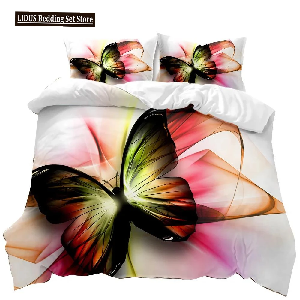 Butterfly Duvet Cover Set Cute Glowing Butterfly Animal Theme Bedding Set For Adult Double Queen King Size Polyester Qulit Cover
Butterfly Duvet Cover Set Cute Glowing Butterfly Animal Theme Bedding Set For Adult Double Queen King Size Polyester Qulit Cover