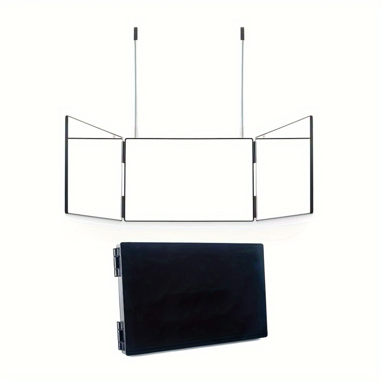 Black Trifold Mirror for Self Hair Cutting and Makeup - Stylish, Portable Vanity Mirror for Men and Women - Perfect for Home or
Black Trifold Mirror for Self Hair Cutting and Makeup - Stylish, Portable Vanity Mirror for Men and Women - Perfect for Home or