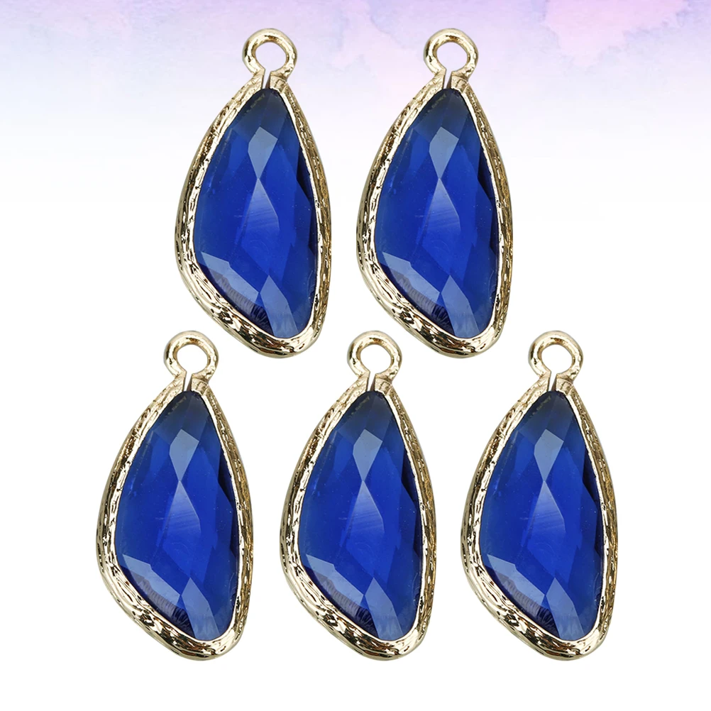 5pcs Glass Trim Pendants Diy Jewelry Accessories Sapphire Blue Multi-Use Pendant Pack For Earrings Necklaces Bracelets Gift For
5pcs Glass Trim Pendants Diy Jewelry Accessories Sapphire Blue Multi-Use Pendant Pack For Earrings Necklaces Bracelets Gift For