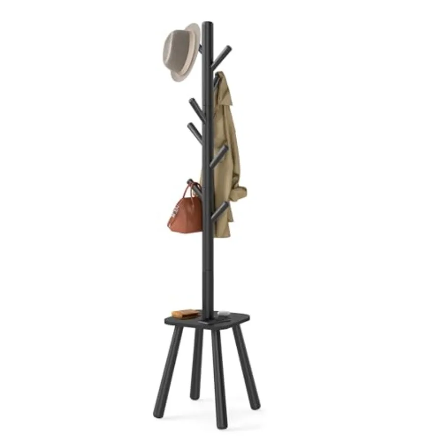 Coat Rack, Free Standing Coat Stand, Hall Coat Tree with 8 Hooks and Storage Shelf, 69.2 Inch Tall, for Coats, Hats, Bags, for
Coat Rack, Free Standing Coat Stand, Hall Coat Tree with 8 Hooks and Storage Shelf, 69.2 Inch Tall, for Coats, Hats, Bags, for