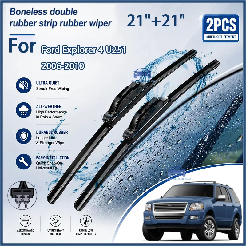 Front Wiper Blades for Ford Explorer 4 U251 2006-2010 Windshield Windscreen Window Car Rain Brushes 21"+21" Modification Parts
Front Wiper Blades for Ford Explorer 4 U251 2006-2010 Windshield Windscreen Window Car Rain Brushes 21"+21" Modification Parts