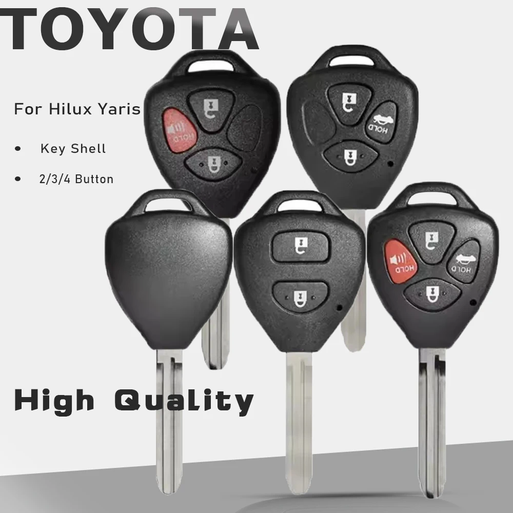 KEYECU Hight Quality Remote Head Key Shell Case Fob 2/3 Button TOY43 Blade for Toyota Hilux Yaris
KEYECU Hight Quality Remote Head Key Shell Case Fob 2/3 Button TOY43 Blade for Toyota Hilux Yaris