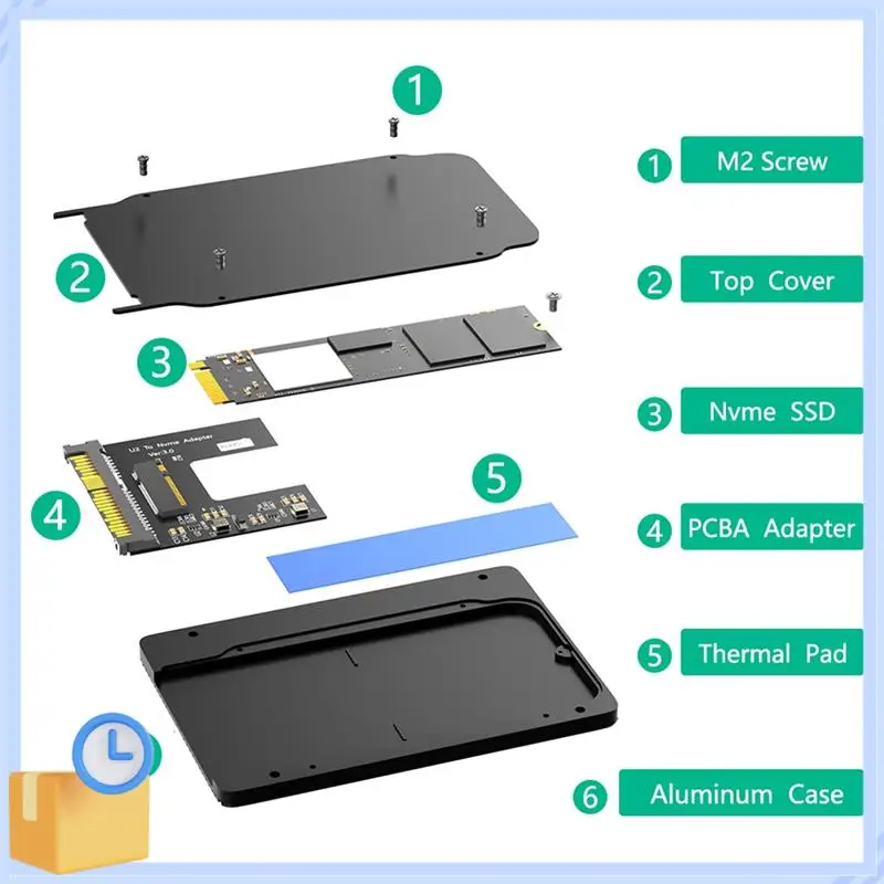 Популярный адаптер U.2 к NVME, 2,5-дюймовый SFF-8639 PCI-E U2 к M2 M, разъем для корпуса блока SSD-конвертера M.2
Популярный адаптер U.2 к NVME, 2,5-дюймовый SFF-8639 PCI-E U2 к M2 M, разъем для корпуса блока SSD-конвертера M.2