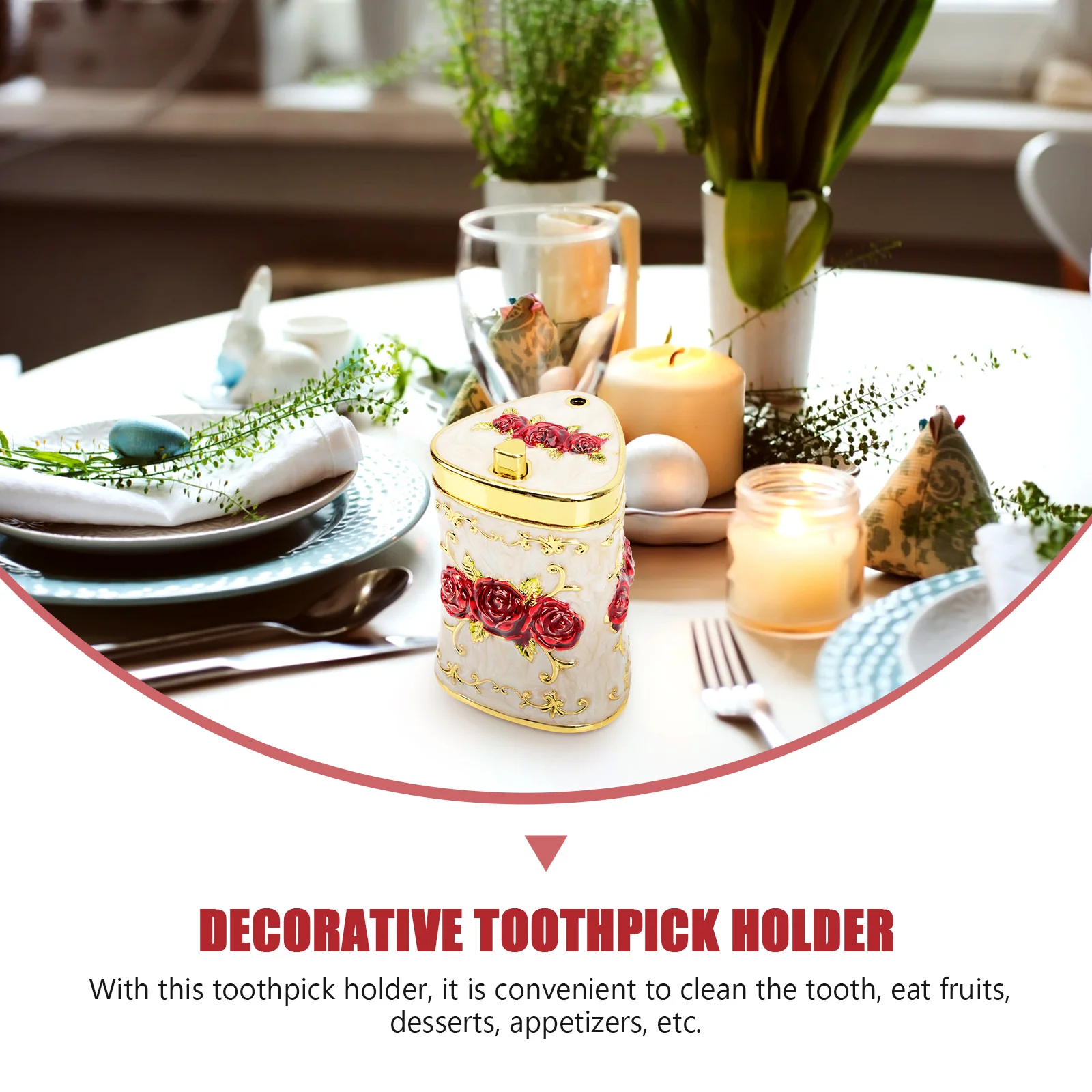 Rose Decorative Toothpick Holder Sturdy Premium Craftsmanship Easy Operation Dispenser for Home Restaurant Hotel
Rose Decorative Toothpick Holder Sturdy Premium Craftsmanship Easy Operation Dispenser for Home Restaurant Hotel