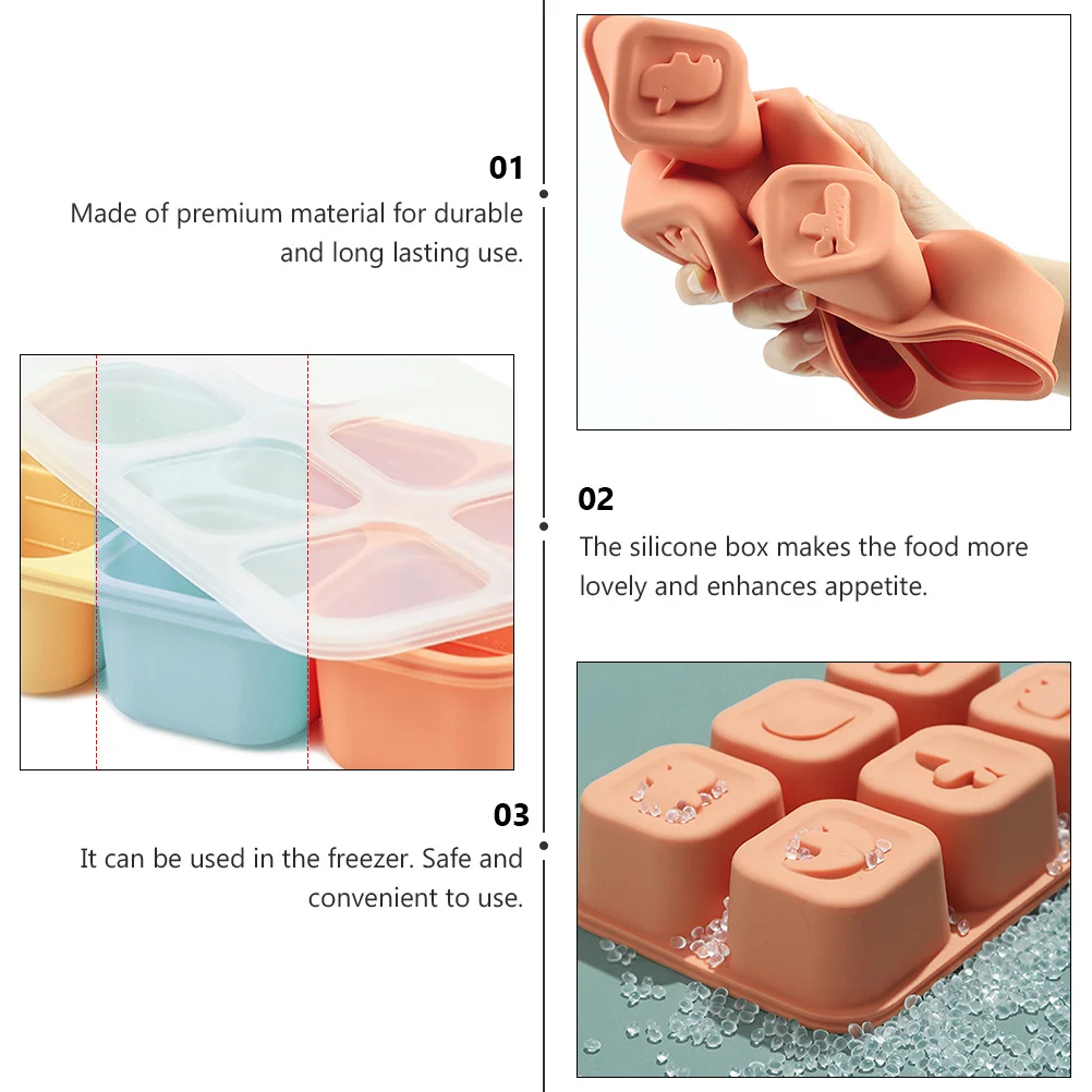 6 Silicone Baby Food Freezer Storage Containers Lattice Crisper Box Baby Food Storage Tray Ice Mold DIY Silicone Ice Cube Tray
6 Silicone Baby Food Freezer Storage Containers Lattice Crisper Box Baby Food Storage Tray Ice Mold DIY Silicone Ice Cube Tray