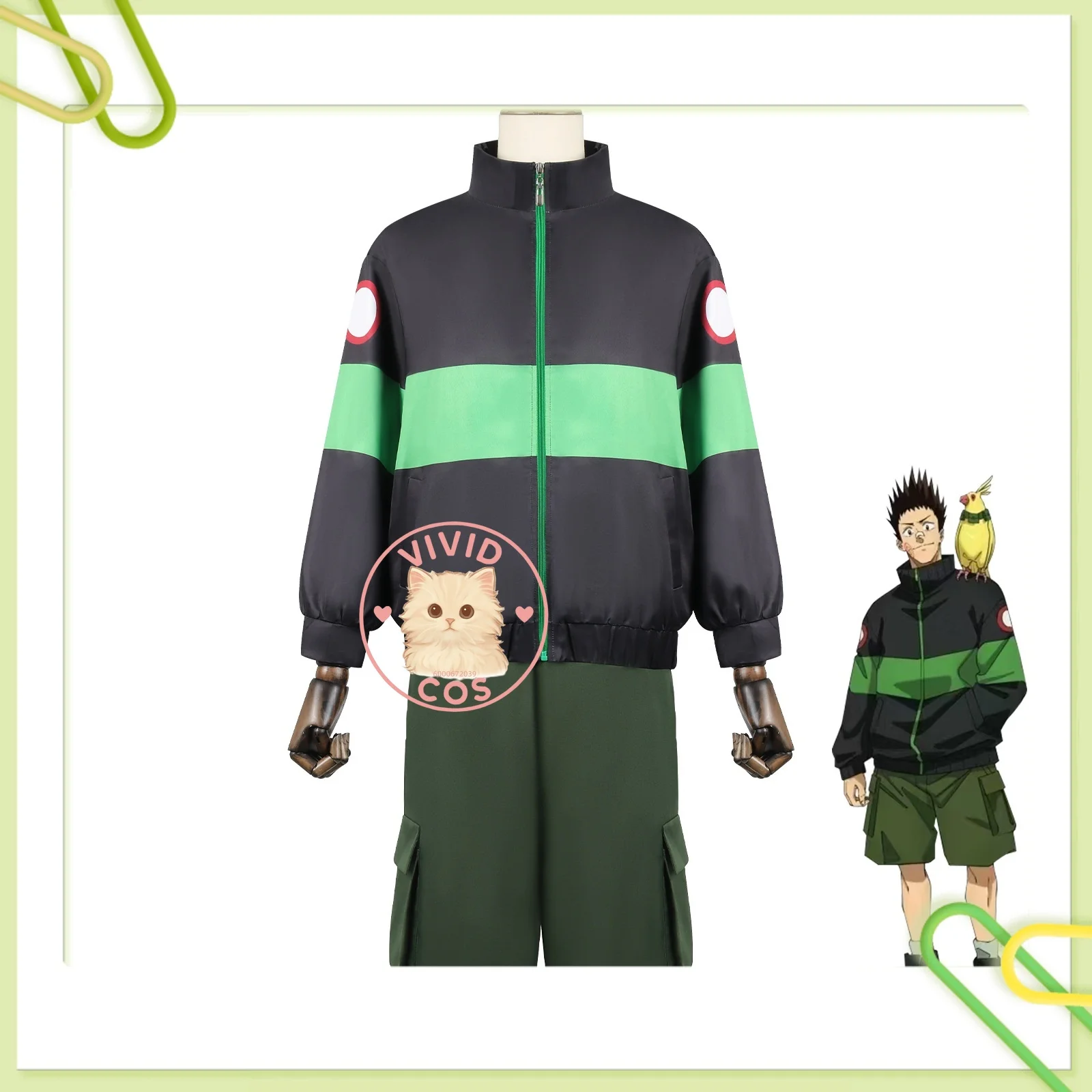 Sakamoto Days New Anime Series Heisuke Mashimo Two-dimensional Cosplay Costume Color Between Black and Green Outfit Role-playing
Sakamoto Days New Anime Series Heisuke Mashimo Two-dimensional Cosplay Costume Color Between Black and Green Outfit Role-playing